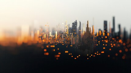 Digital timeline of sector growth in an equity fund, showing historical data and future potential, investment planning