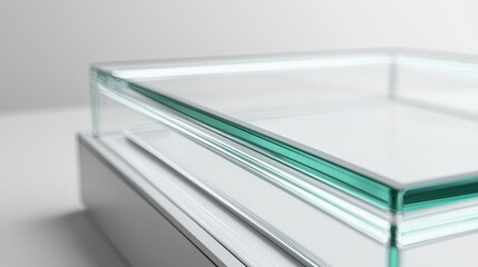 Modern minimalist glass stack with sleek design and clean lines