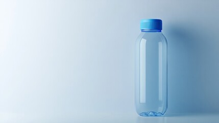 empty plastic bottle on white