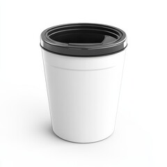 new vibrant rubbish bin isolated on white