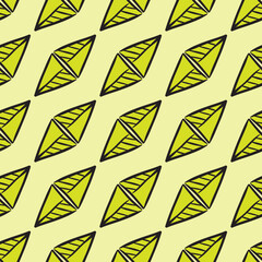 Hand drawn seamless patter with diamonds