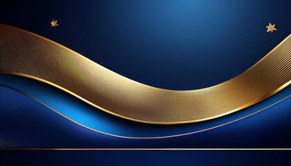 Luxury Blue and Gold Award Ceremony Background