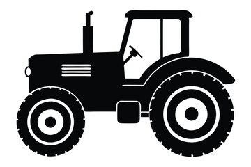 old tractor vector silhouette illustration. EPS File