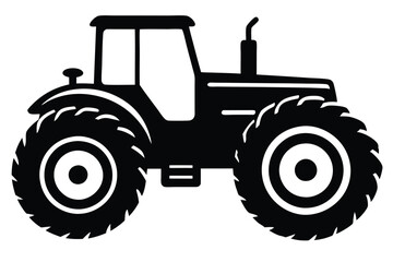 old tractor vector silhouette illustration. EPS File