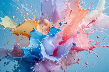 Abstract color splashes in pastel tones. Water splash