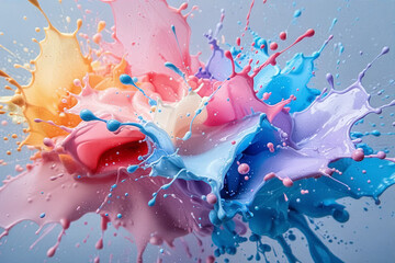 Abstract color splashes in pastel tones high quality