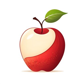 A logol of a ripe stylized apple.
 isolated on white background logo