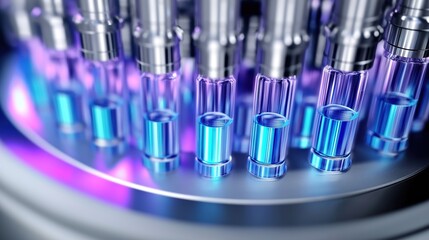 Advanced Pharmaceutical Inspection Machine 3D Illustration, Vial and Ampoule Quality Control System