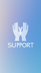 Fototapeta premium Helping Hands: Support Icon 