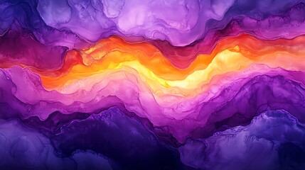 Fototapeta premium Colorful abstract alcohol ink art with seamless fluid transitions and gradients