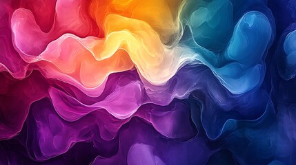 Fototapeta premium Vivid alcohol ink art with swirling liquid paint forming abstract textures