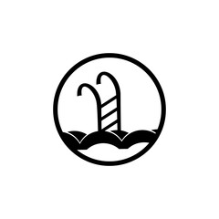 Swimming Pool vector icon. Vacations and holiday symbol vector illustration, travel icon elements