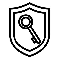 Private Key Vector Icon Style  