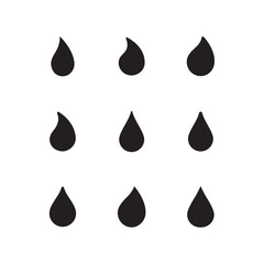 Drop Water, Splash Water Icon Rain Vector Logo Template Vector illustration, editable stroke, flat design style isolated on white