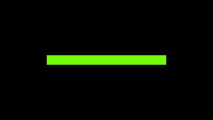 green progress bar with glitch on black background video