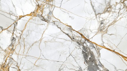 Fototapeta premium Top-Down View White and Gold Marble Texture, Veined Composition, Luxurious Stone Design, Marble Background Marble Texture, Stone Design, Luxury Interior