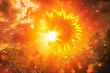 Bright sun, Generative AI