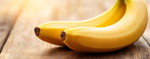Single banana on a rustic wooden table, skin texture dramatically highlighted by intense natural light, banana rustic, organic appeal