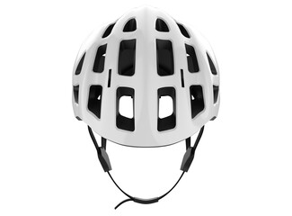 White bicycle protective helmet isolated in transparent background png