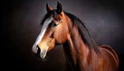 Fototapeta premium realistic horse portrait 