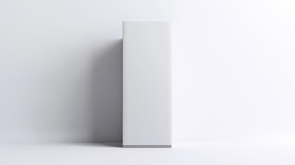 Minimalist white refrigerator standing against a plain background for modern kitchens