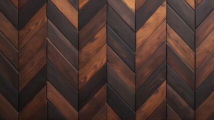 Chevron seamless wood pattern with dark and light brown shades, creating a rustic and classic wooden background texture