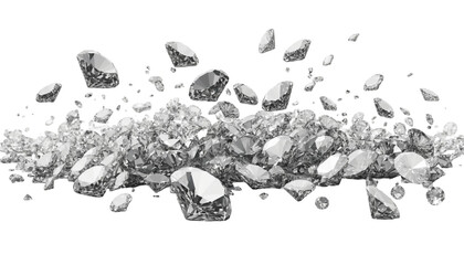 diamond png, falling of diamonds, diamond on transparent background