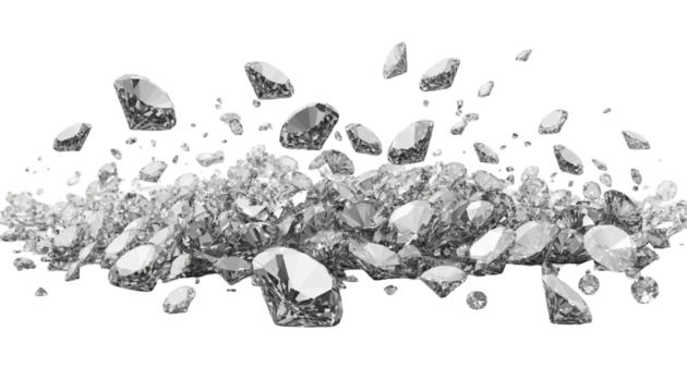 diamond png, falling of diamonds, diamond on transparent background