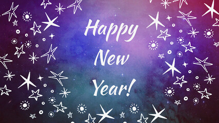 New Year, Christmas card with stars. Colorful Illustration of a Christmas background. Greeting Backdrop, New year, Christmas wishes
