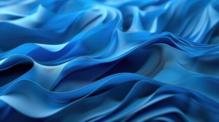 Obraz premium Abstract Blue Waves: A Digital Render
