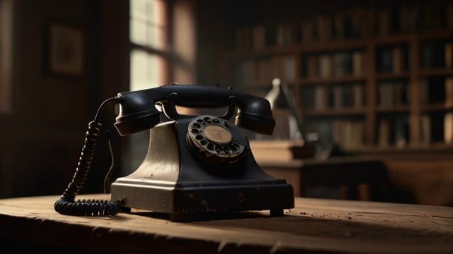 Antique rotary dial telephone