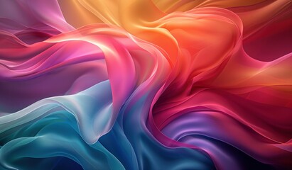 Fototapeta premium Abstract Colorful Fabric Swirls