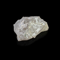 Minerals on a black background close-up