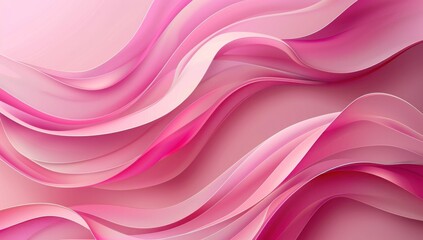 Obraz premium Abstract Pink Waves - 3D Rendered Design