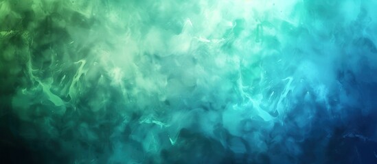 Fototapeta premium Abstract Green and Blue Swirling Clouds