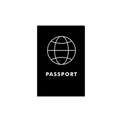Passport Icon Airport vector, Airport silhouette vector icon