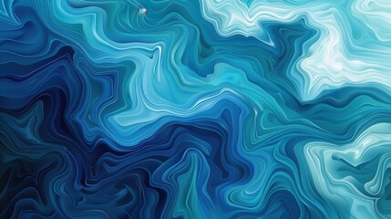 Fototapeta premium Abstract design of swirling blue and turquoise hues in vector format, representing dynamic water currents