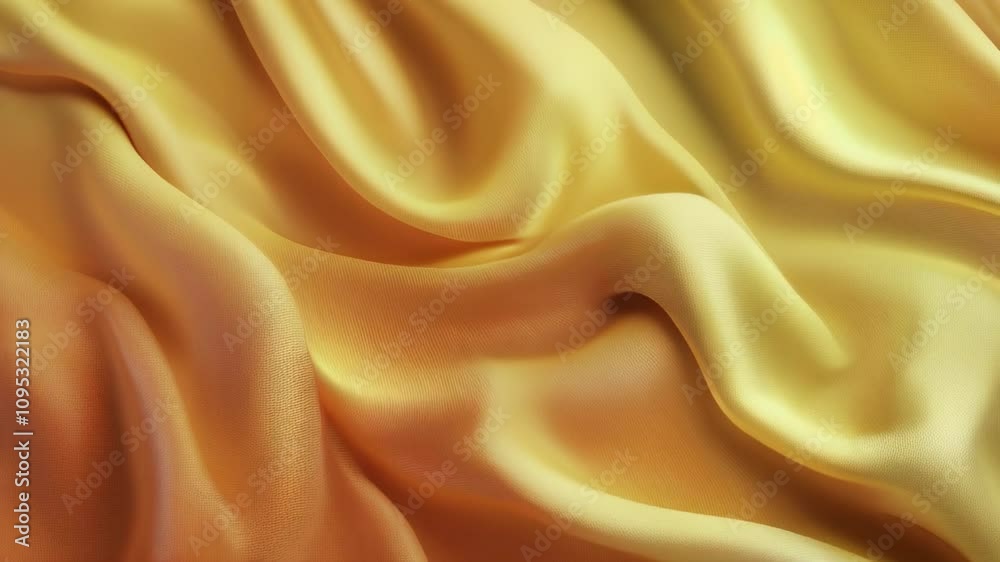 Aufkleber soft golden fabric waves create a serene and calming atmosphere in a cozy setting