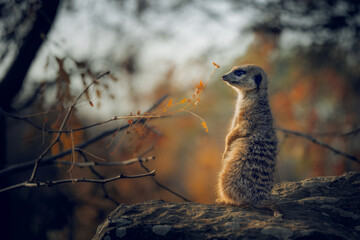 meerkat looking into the distance