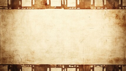 Vintage film strip background with a worn texture, perfect for creating nostalgic designs.