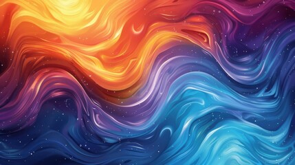 Obraz premium Abstract design of swirling blue and turquoise hues in vector format, representing dynamic water currents