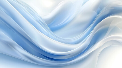 Fototapeta premium Abstract blue and white swirling waves..