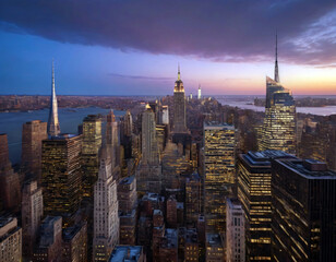 Obraz premium Beautiful appearance of Manhattan in New York City.