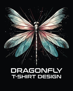 Dragon Fly Vector T Shirt Design