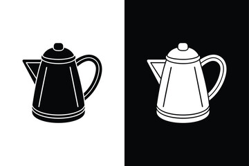 Kettle icon design vector on White Background ,Vector Art Illustration on white background.