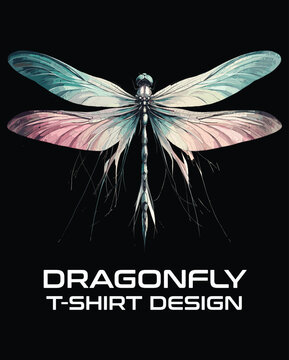 Dragon Fly Vector T Shirt Design