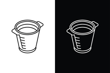 Measuring Cup Icon vector on White Background ,Vector Art Illustration on white background.
