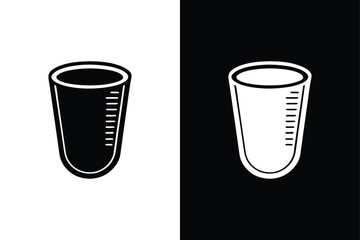 Measuring Cup Icon vector on White Background ,Vector Art Illustration on white background.