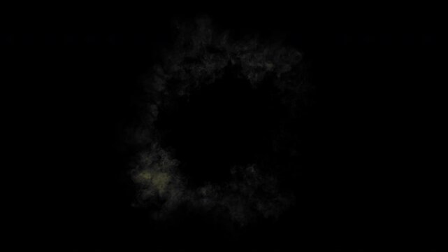 Explosive dirt or dust impact shockwave explosion, three speeds, 4k 30p, with alpha channel for transparent background aka no background