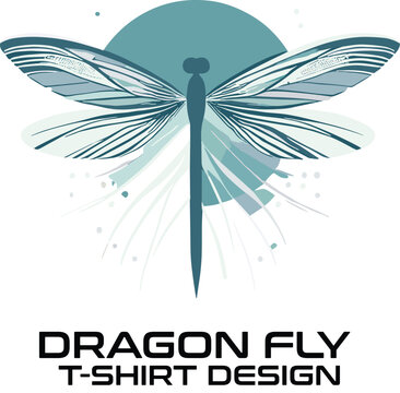 Dragon Fly Vector T Shirt Design